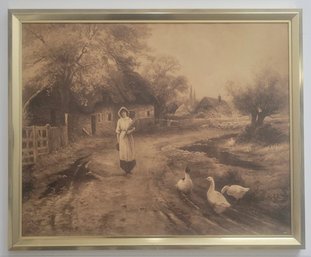 Framed Print Titled 'The Farmer's Daughter
