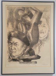Limited Edition Lithograph Titled 'Homage To Jacques Lichitz' By Chaim Gross