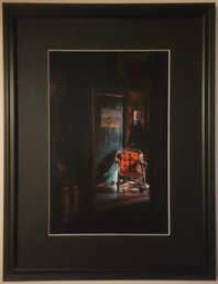 Framed Print Featuring A Scene With A Red Chair