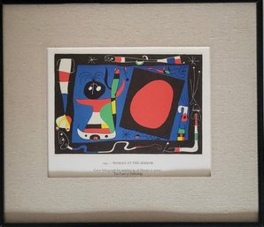 Color Lithograph Titled 'La Femme Au Miroir' (Woman At The Mirror) By Joan Miro