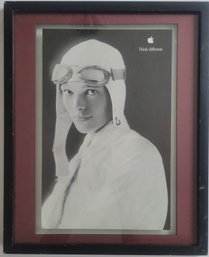 Black And White Poster Print  From Apple's Think Different Campaign Featuring Amelia Earheart