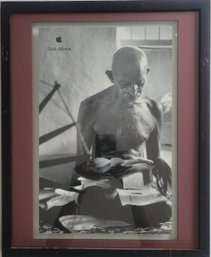 Black And White Poster Print From Apple's Think Different Campaign Featuring Mahatma Gandhi
