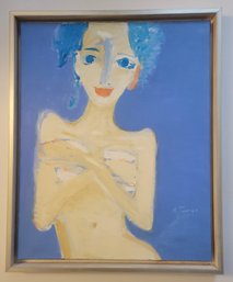 Oil On Canvas By Neal Turner Titled ' Madame B'