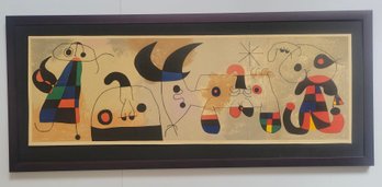 Color Lithograph Of Joan Miro' Sur Quatre Murs' Untitled, Unsigned.