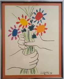 Color Lithograph By Pablo Picasso Titled ' Le Bouquet'