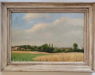Oil Painting On Board Of Landscape By MJansegers.