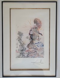 A Surrealist Lithograph Titled 'The Scarf' By Salvador Dali