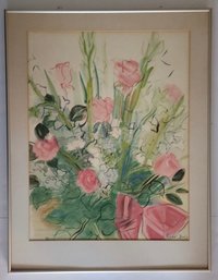 Color Lithograph Of  Bouquet By The French Fauvist Artist Raoul Dufy