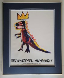 Vintage Print Of  Jean-Michel Basquiat's 1984 Painting 'Life Doesn't Frighten Me'