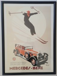 Vintage Advertising Poster Print For Mercedes-Benz