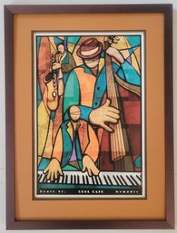 Vintage Print Of Jazz Musicians Titled Beale St. Cool Cats Memphis