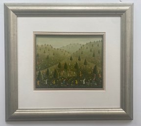 Original Oil On Masonite By Listed Haitian Artist Lamarre Sanon