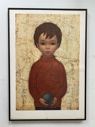 Vintage Print Titled 'Ball Boy' By Dominique Dieter