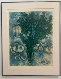Print Titled 'Les Amoureux' (The Lovers) By Marc Chagall