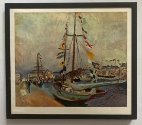 The Yacht With Flags At Le Havre' (also Known As 'Le Yacht Pavois Au Havre) By French Artist Raoul Dufy