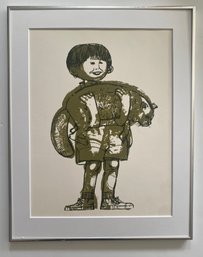 Silkscreen Print By David Weidman Entitled 'Caring'