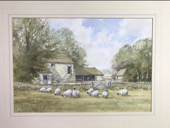 Watercolor Painting Signed By Lewis Howe Bennett
