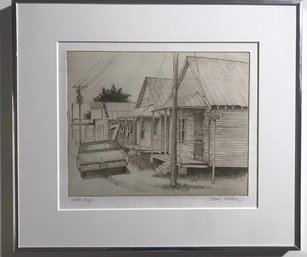 Limited Edition Etching Titled 'Row Of Houses' By Mark M