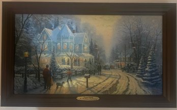 'A Holiday Gathering' (also Known As Christmas Cottage IX) By The American Artist Thomas Kinkade.
