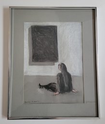 Original Pastel By Rosemary Thibaut Entitled 'Contemplation In Silence'.