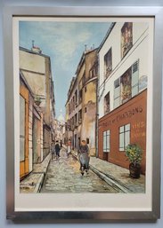 Vintage Prnt , Printed In Germany , MAURICE UTRILLO ' La Rue Saint Rustique '