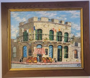 Signed Oil Painting On Plywood Dated 2001