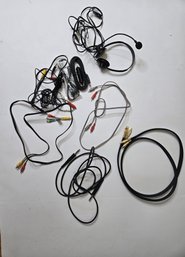 Collection Of Various Audio And Video Cables