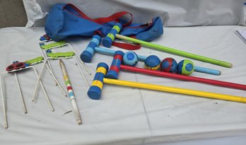 Children Vintage-style Wooden Croquet Set