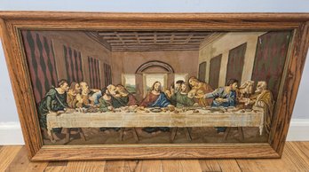 Vintage Completed Paint-by-number Of Leonardo Da Vinci's 'The Last Supper'