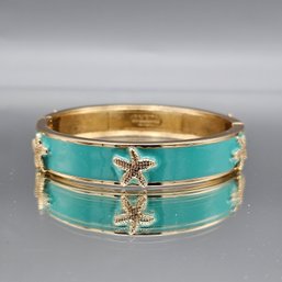 Amrita Singh Gold & Turquoise Tone Starfish Bangle Bracelet