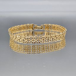 Gold Tone Napier Flat Chain Bracelet