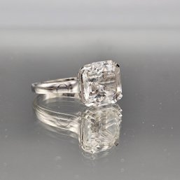 Sterling Silver Cubic Zirconia 1 Stone  Ring