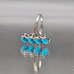 Sterling Silver 925 Oval Turquoise Ring