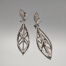 Silver Tone Tear Drop Earrings