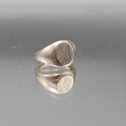 Vintage Sterling Silver Monogrammed Signet Ring  Size 3