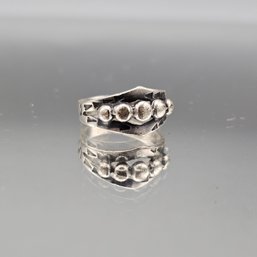 Vintage Southwestern Sterling Silver Stamped Band Ring  Size 5.25