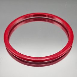 Slim Red Resin Bangle