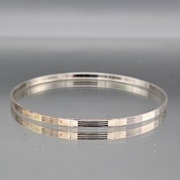 Milor Italy Sterling Silver Diamond-Cut Bangle