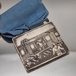 Vintage 40 & 8 Society Sterling Silver Veteran Pin - '40 Hommes 8 Chevaux'