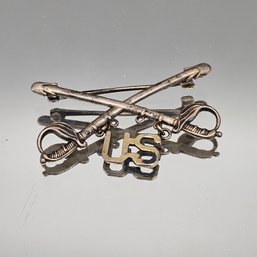 Vintage Military 'Sweetheart' Jewelry - Sterling US Cavalry Sabers