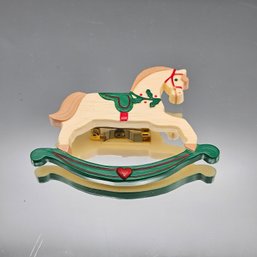 Vintage 1989 Hallmark Rocking Horse Christmas Brooch Pin