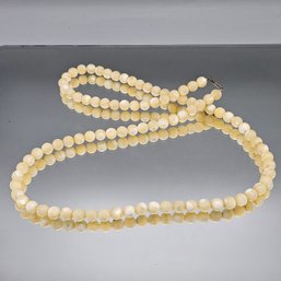 Vintage Creamy Butterscotch Amber Bead Necklace