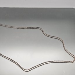 Sterling Silver Strand Braided Eyeglass Holder Chain  Italy 925 ~27'