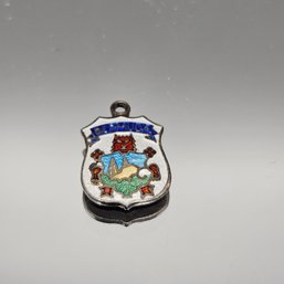 Vintage Bermuda Sterling Silver Enamel Travel Charm