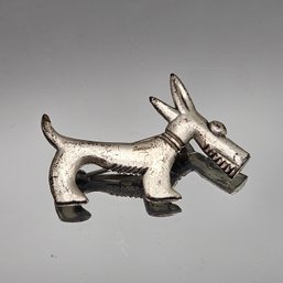 Vintage Coro Sterling Silver Scottie Dog Brooch  Figural Terrier Pin