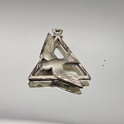 Vintage 1976 Creed Sterling Silver Dove & Triangle Pendant