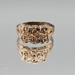 Vintage Sterling Silver 'New York USA' Souvenir Ring - Size 6.75