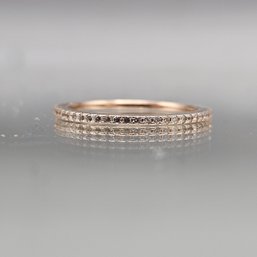 Rose Gold Over Sterling Silver Eternity Band - Size 6.75