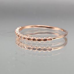 Rose Gold Over Sterling Silver Pav Stacking Ring