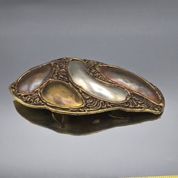 Mixed Metal Brutalist Artisan Belt Buckle